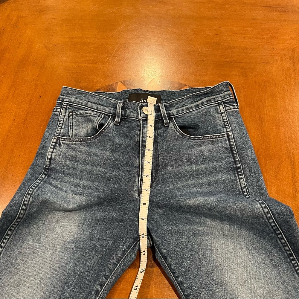 3x1 Celie Straight High-Rise Cropped Jeans 26 Anthropologie Slim Denim Tapered - Picture 14 of 16